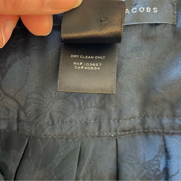 Marc by Marc Jacobs Silk Blouse Normandy Blue Button Front Size 2 - Picture 8 of 8